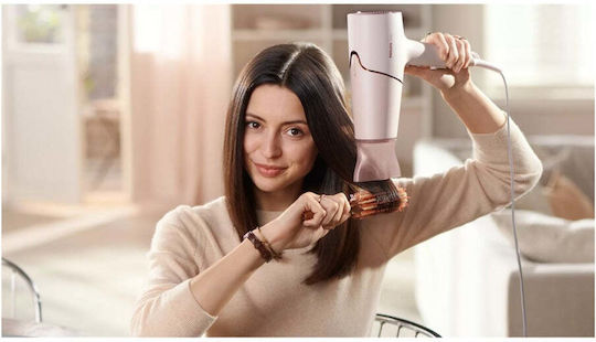 Philips Series 5000 Pink Ionic Hair Dryer with Diffuser 2300W