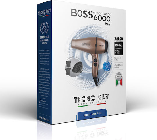 Tecno Dry Ionic Επαγγελματικό Πιστολάκι Μαλλιών με Φυσούνα 2500W