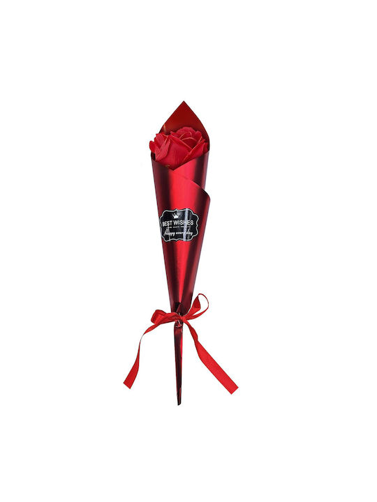 Rose mit Metallic-Schleife 38cm Homie 423068 20 Stück 22-3048 Rose mit Metallic-Schleife 38cm Homie 423068 20 Stück 22-3048