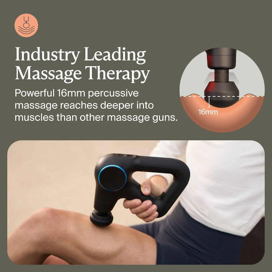 Therabody Gun Massage for the Body with Vibration and Heating Function Black