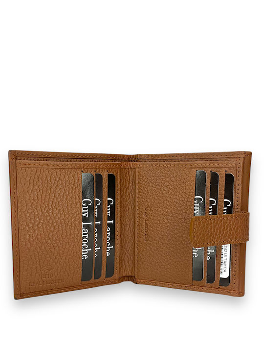 Small Leather Women's Wallet Classic with RFID Tabac Brown