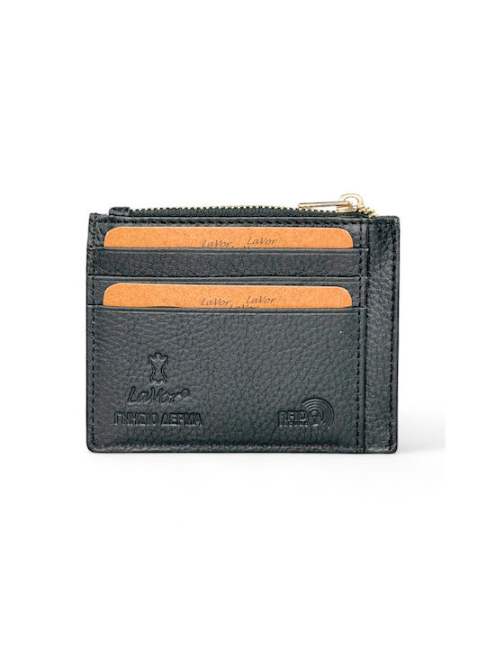 Lavor Small Leather Women's Wallet with RFID Black