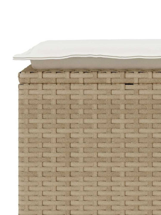 Bench Outdoor Rattan with Pillows 110x40x44cm