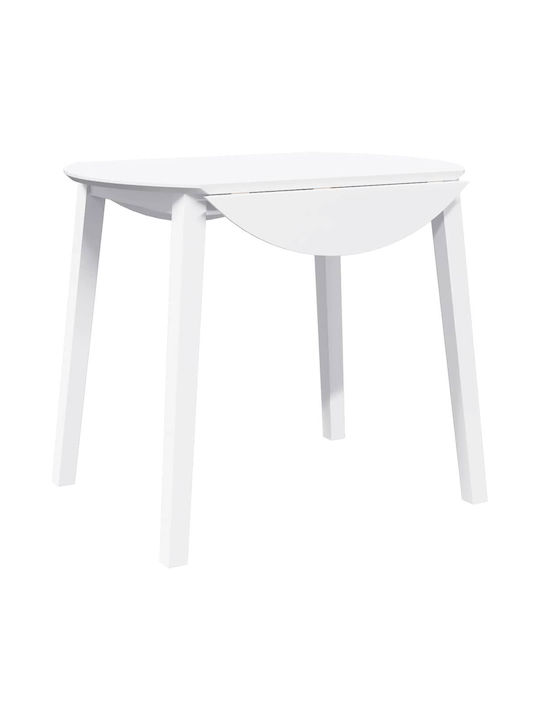 Table Dining Room from Solid Wood White 90x55x74cm