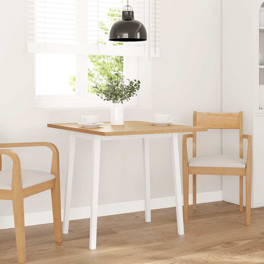 Table Dining Room from Solid Wood White 90x45x75cm