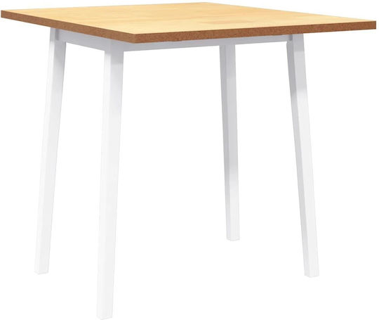 Table Dining Room from Solid Wood White 90x45x75cm