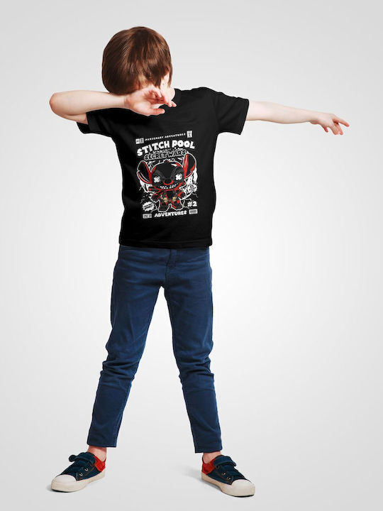 Παιδικό T-shirt Black Stitch Pool