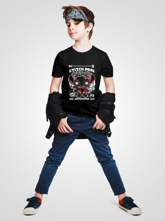Παιδικό T-shirt Black Stitch Pool