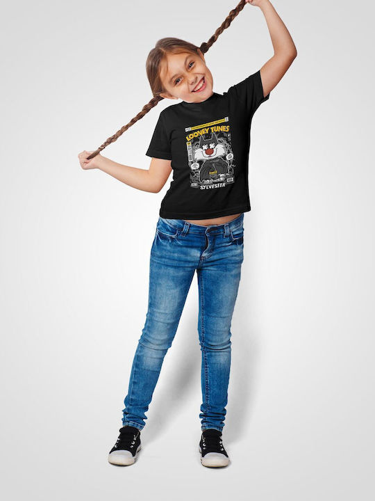 Kids' T-shirt Black Sylvester