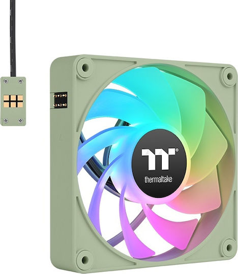 Thermaltake CT120 EX Reverse Корпусен вентилатор с ARGB осветление и връзка 4-изводна ШИМ 3бр Matcha Green