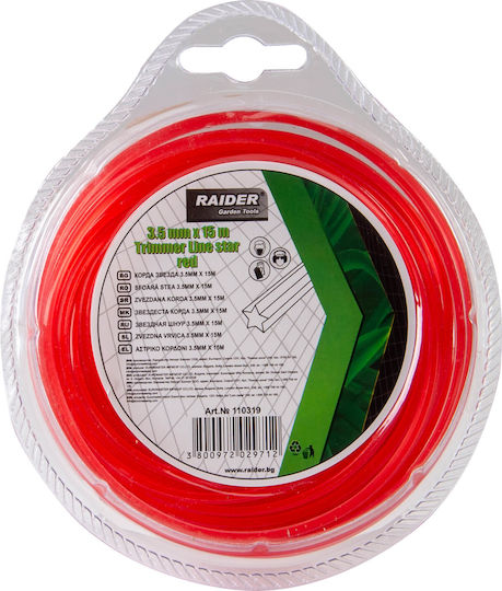 Fir String Brush Cutter 3.5 Mm X 15 M Red Raider Garden Tools 110319