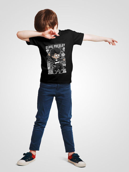 Παιδικό T-shirt Black Elvis