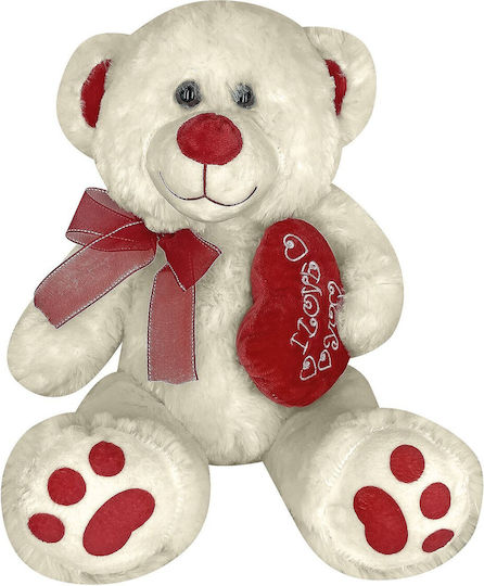 ToyMarkt Plush Bear with Heart & Ribbon for 3+ Years 35 cm