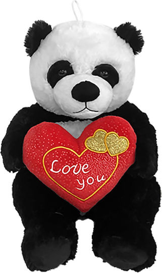 ToyMarkt Plush Bear Panda with Heart for 3+ Years 28 cm