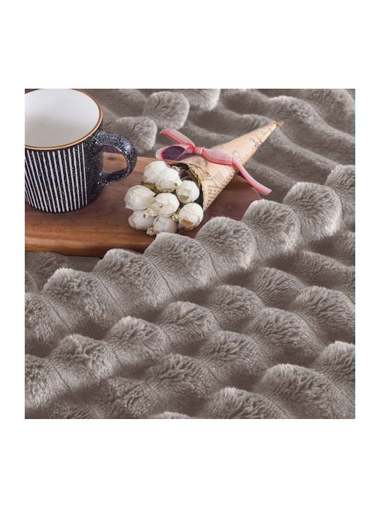 SpitiBazaar Blanket Velvet Queen 220x240cm Mocha