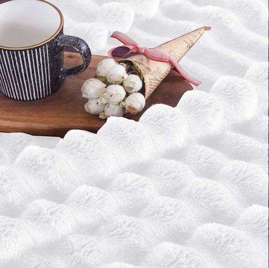 SpitiBazaar Blanket Velvet Queen 220x240cm White