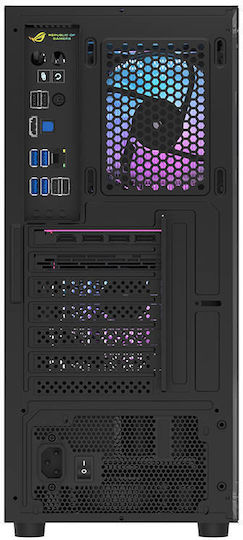 Darkflash A290 + 3 fans Gaming Midi Tower Κουτί Υπολογιστή με Πλαϊνό Παράθυρο και RGB Φωτισμό Black