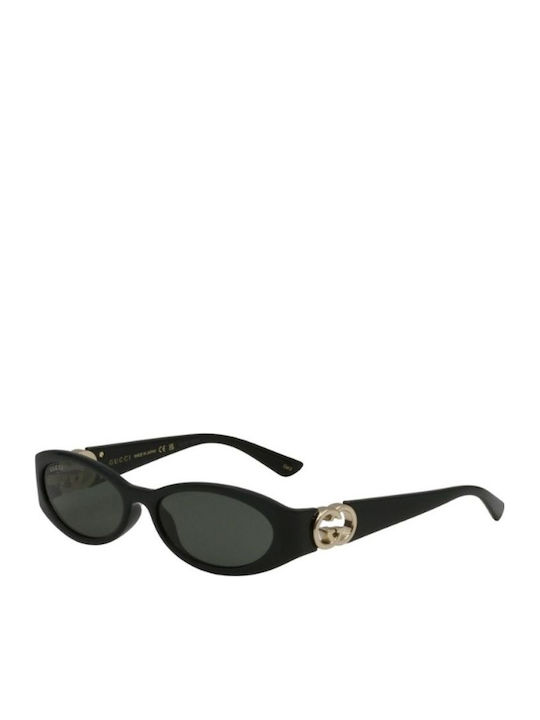 Gucci Damenteil Sonnenbrillen mit Schwarzem Horn umrandetem Rahmen und Grauen Gläser GG1660S 001