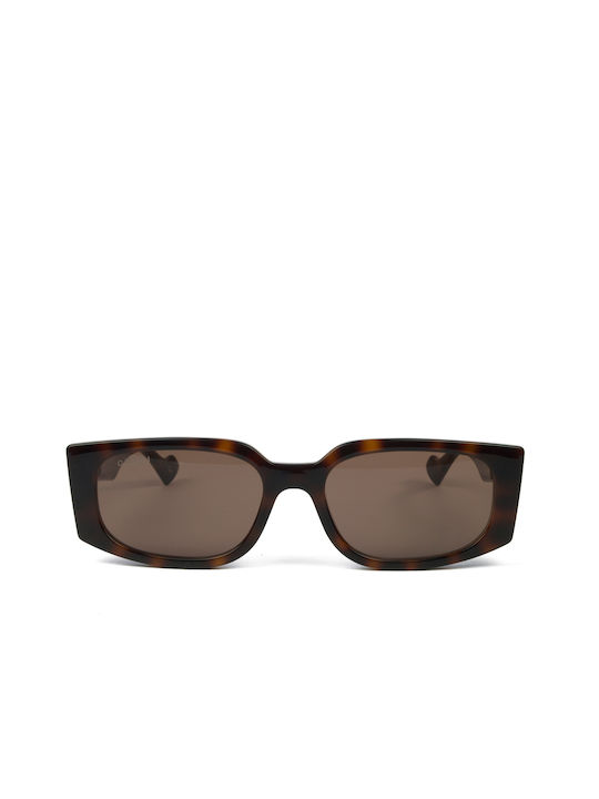 Gucci Women's Sunglasses with Brown Tartaruga Plastic Frame and Brown Lens GG1534S 002