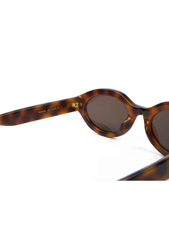 Gucci Feminini Ochelari de soare cu Maro Tortoise Cadru și Maro Lentilă