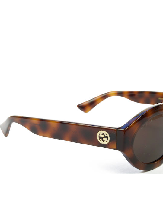 Gucci Feminini Ochelari de soare cu Maro Tortoise Cadru și Maro Lentilă
