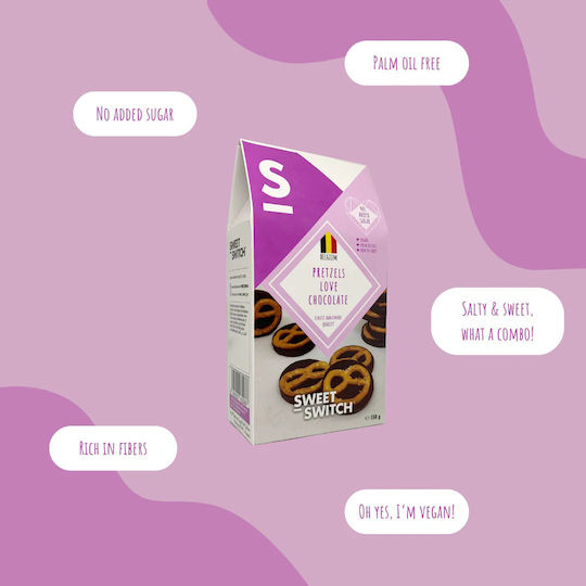 Savory Pretzels Vegan Chocolate Pretzels Love Chocolate Sugar-Free Vegan Sweet Switch 150g