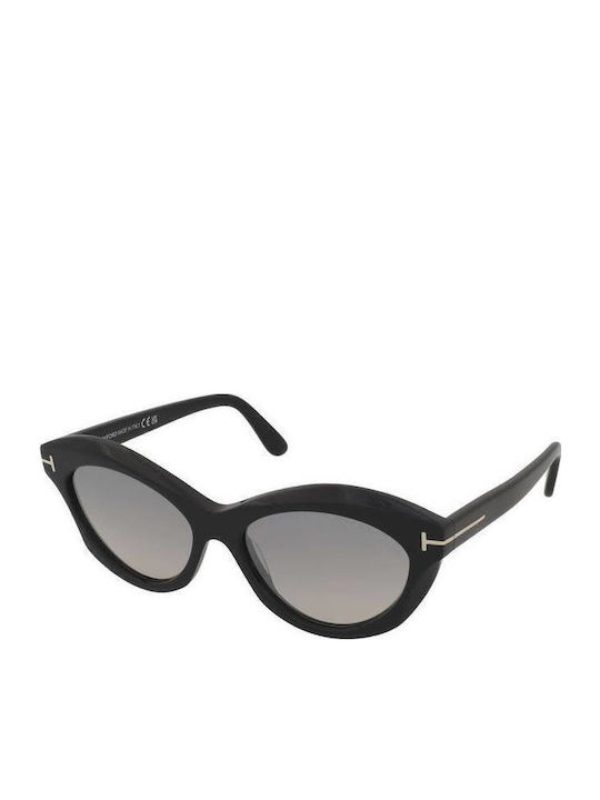 Tom Ford Toni Women's Sunglasses with Black Plastic Frame and Gray Gradient Lens ft1111 01C