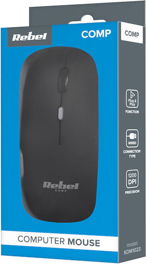 Rebel WDM210 Cu fir Mouse Negru