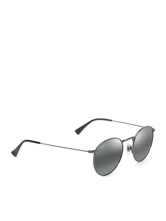Maui Jim Unisex Sunglasses with Black Metal Frame and Black Lens 667-17A
