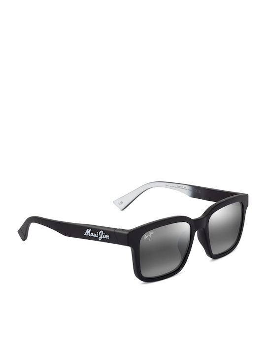 Maui Jim Men's Sunglasses with Black Plastic Frame and Black Mirror Lens