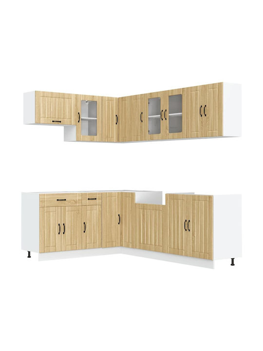 Lucca Kitchen Cabinet Set Wall & Floor Sonoma Oak