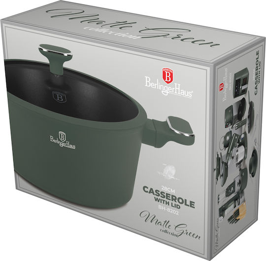Berlinger Haus Matte Green Collection Tiefer Topf aus Aluminium 6.1Es / 28cm