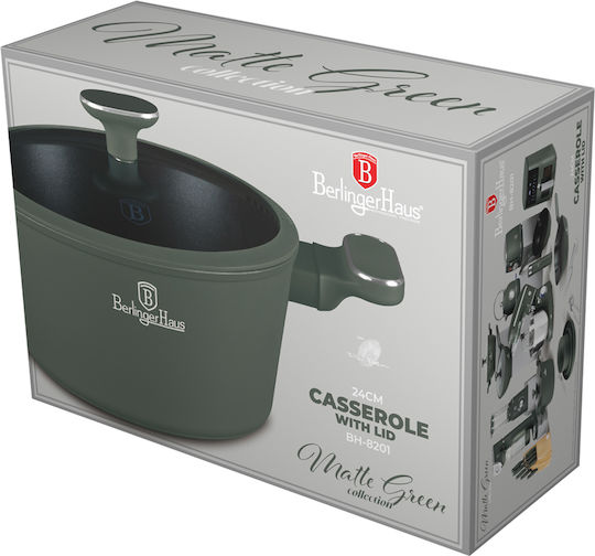 Berlinger Haus Matte Green Collection din Aluminiu 4.1lt / 24cm