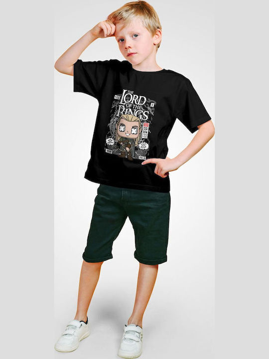 Παιδικό T-shirt Μαύρο Legolas Lord Of The Rings