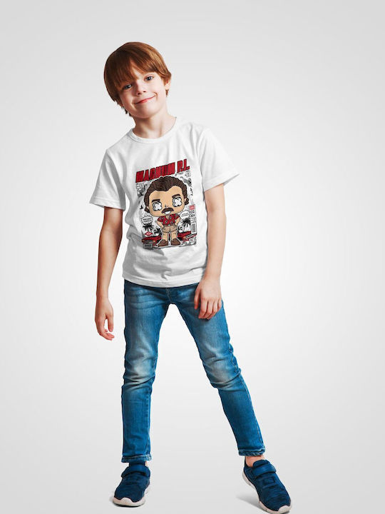 Παιδικό T-shirt Λευκό Magnum Pi