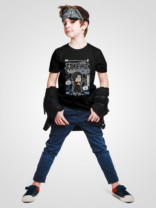 Παιδικό T-shirt Μαύρο Itachi Uchiha