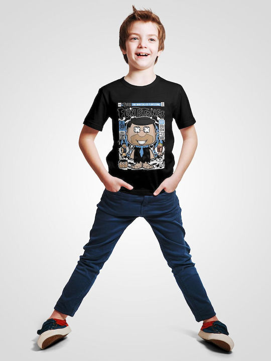 Παιδικό T-shirt Μαύρο Fred Flinstones