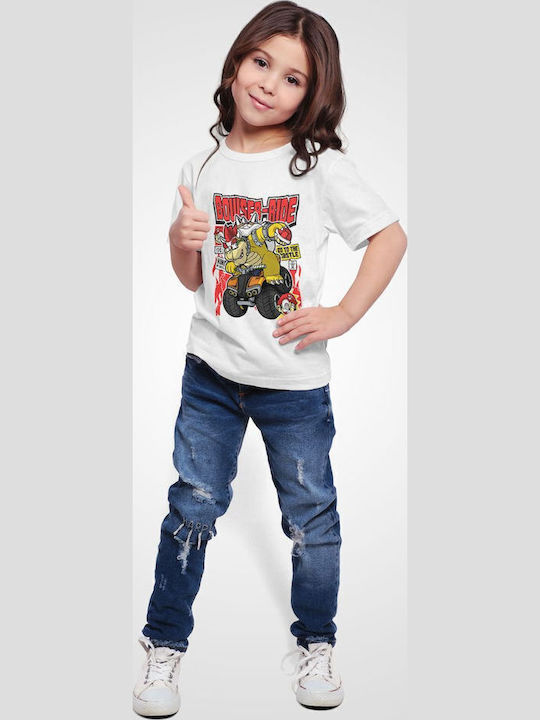 Παιδικό T-shirt Λευκό Bowser Ride