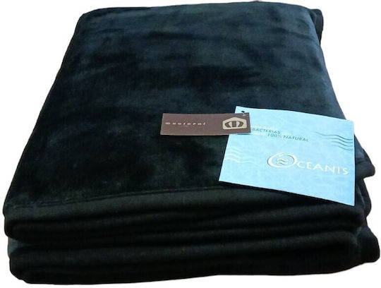 Manterol Casa Hypoallergenic Oceanis Color Spanish Velvet Blanket Double Size 180x240cm Ecru