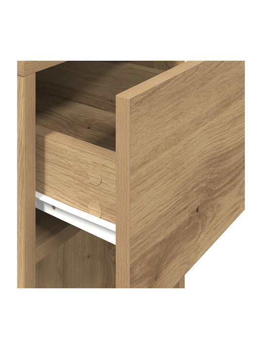 Office Storage Chipboard Cabinet Brown L30xW44xH74cm
