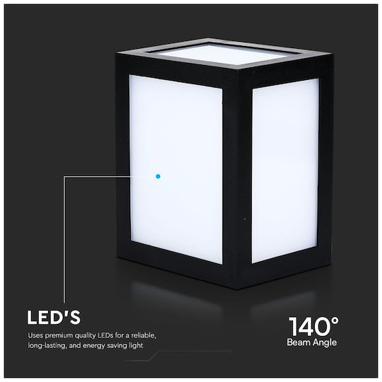 V-TAC Wall-Mounted Outdoor Light LED IP65 12W with Cool White Light 16x10.8x13εκ.