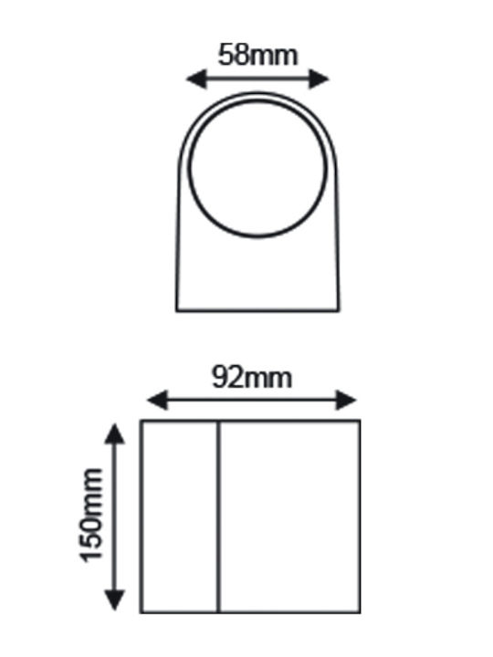 Aca Wall-Mounted Outdoor Spot GU10 IP65