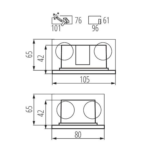 Kanlux Επιτοίχια Εξωτερική Πλαφονιέρα LED IP44 3W με Φυσικό Λευκό Φως