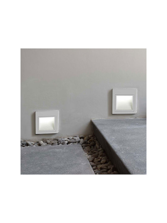 V-TAC Επιτοίχια Εξωτερική Πλαφονιέρα LED IP65 5W με Θερμό Λευκό Φως 8.4x8.4x5εκ.