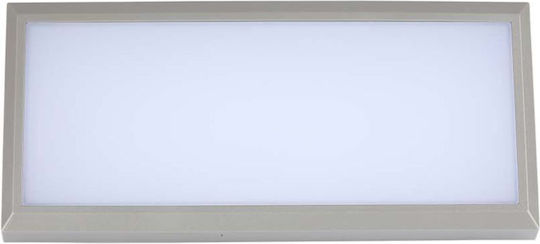 V-TAC Wall-Mounted Outdoor Ceiling Light LED IP65 12W with Warm White Light 26.5x12x8.1εκ.