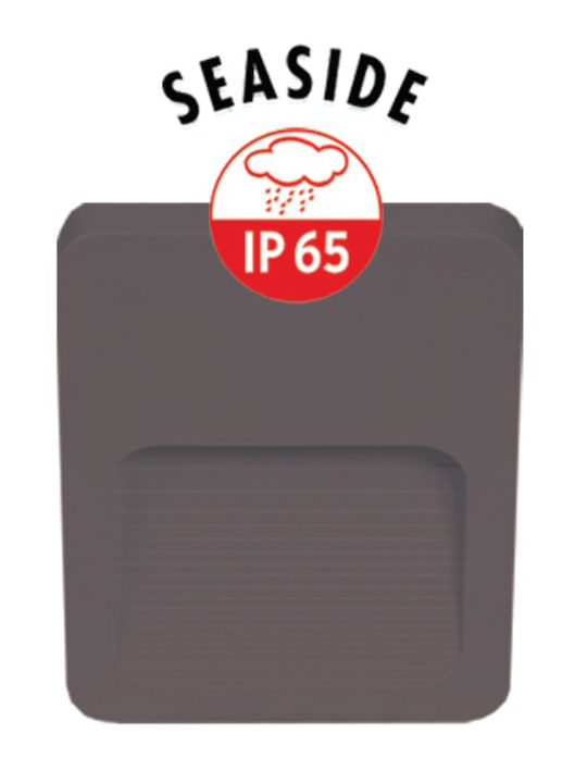 Universe Επιτοίχια Εξωτερική Πλαφονιέρα LED IP65 2W με Θερμό Λευκό Φως 9x12εκ.