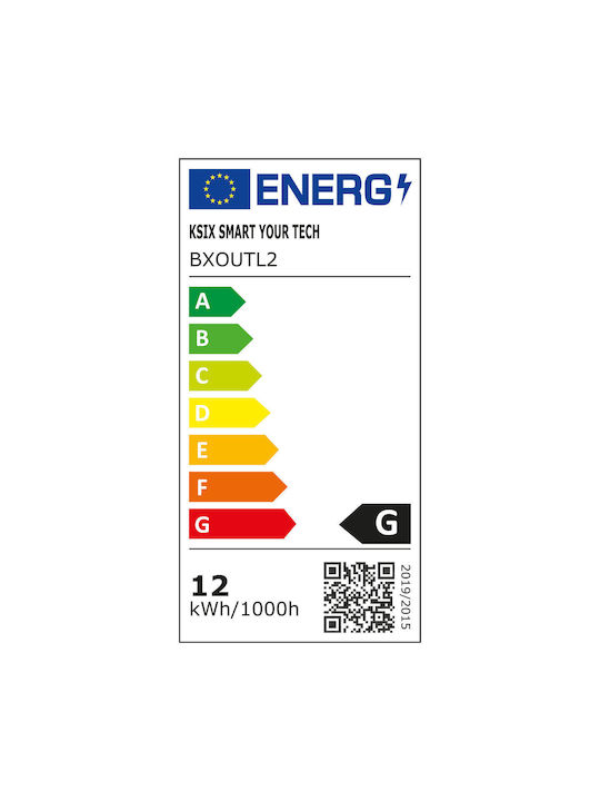 Ksix Φωτιστικό Δαπέδου LED Εξωτερικού Χώρου 12W με Θερμό Λευκό Φως IP65 Μαύρο