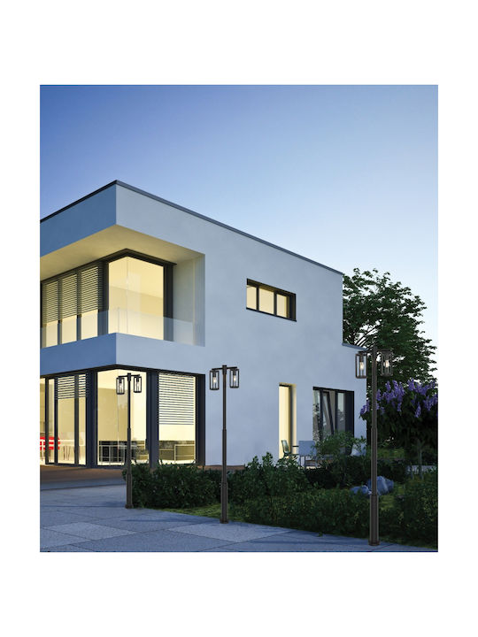 Zambelis Lights Außenstehlampe 15W IP65 Für E27 Lampenbirnensockel Schwarz