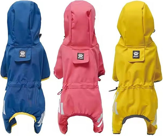 Yellow Waterproof Dog Coat with Hood