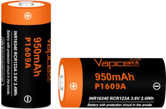 Baterie Vapcell 16340 P1609a 950mAh 3A